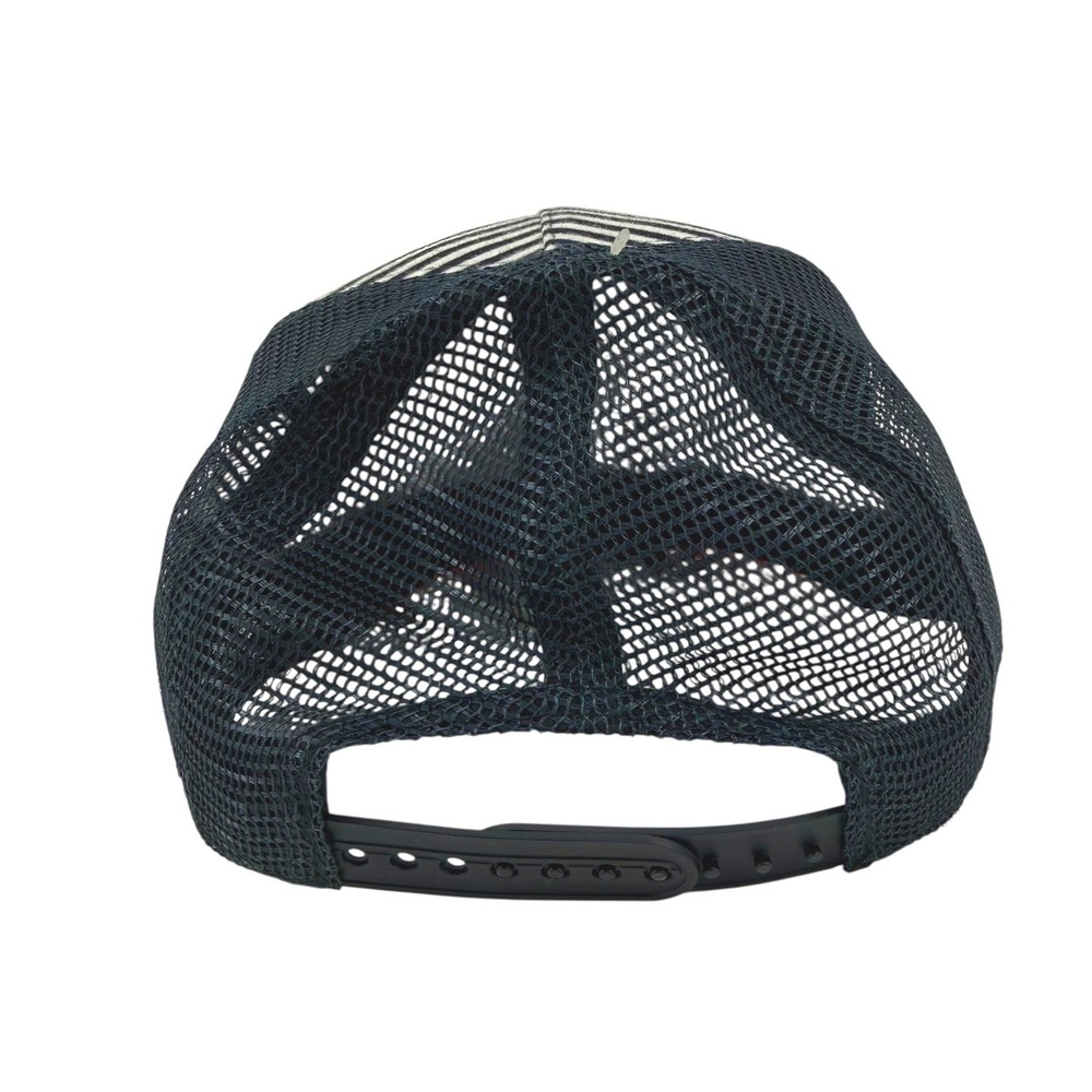 Binky Bro Infant Trucker Hat Red White Blue Striped Snapback Flat Brim Mesh Cap - Picture 3 of 4